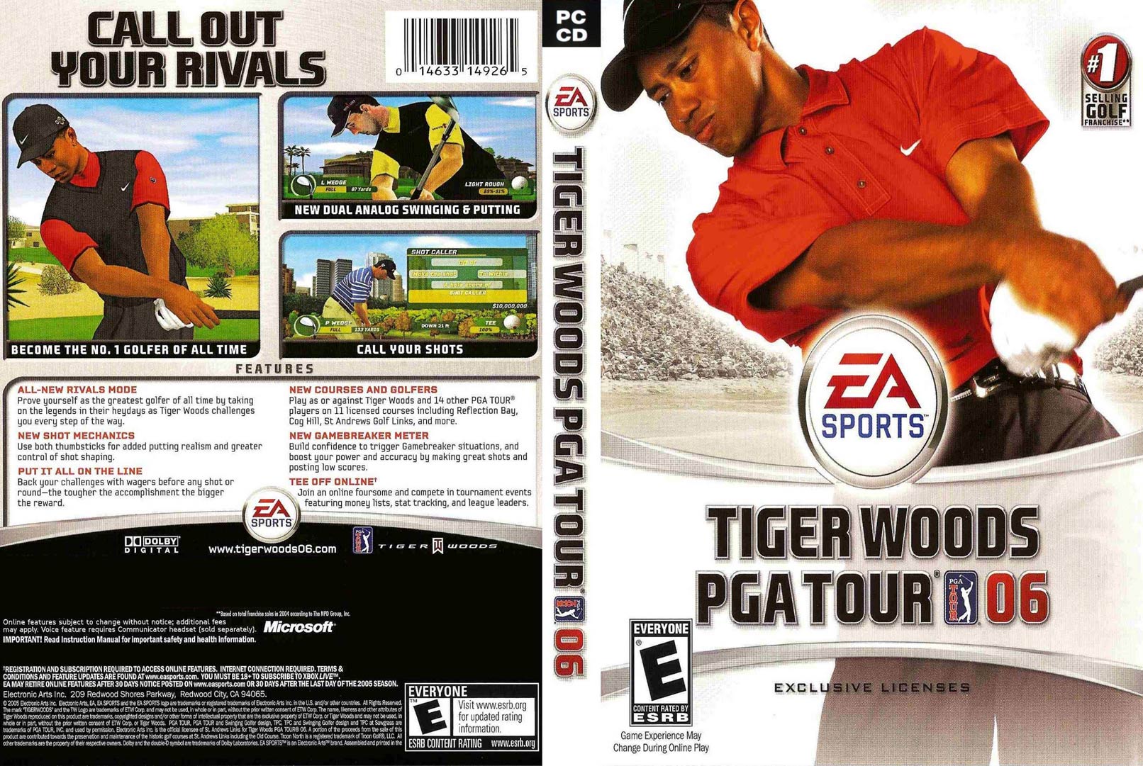 Tiger Woods PGA Tour 06 - DVD obal