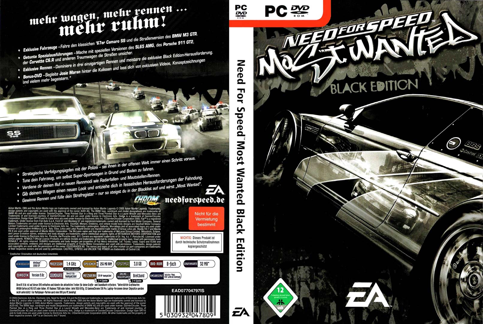 Need for Speed: Most Wanted Black Edition - DVD obal