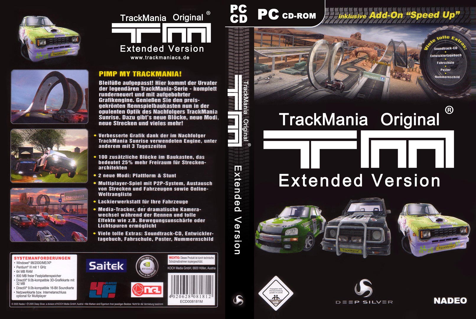 TrackMania Original - DVD obal