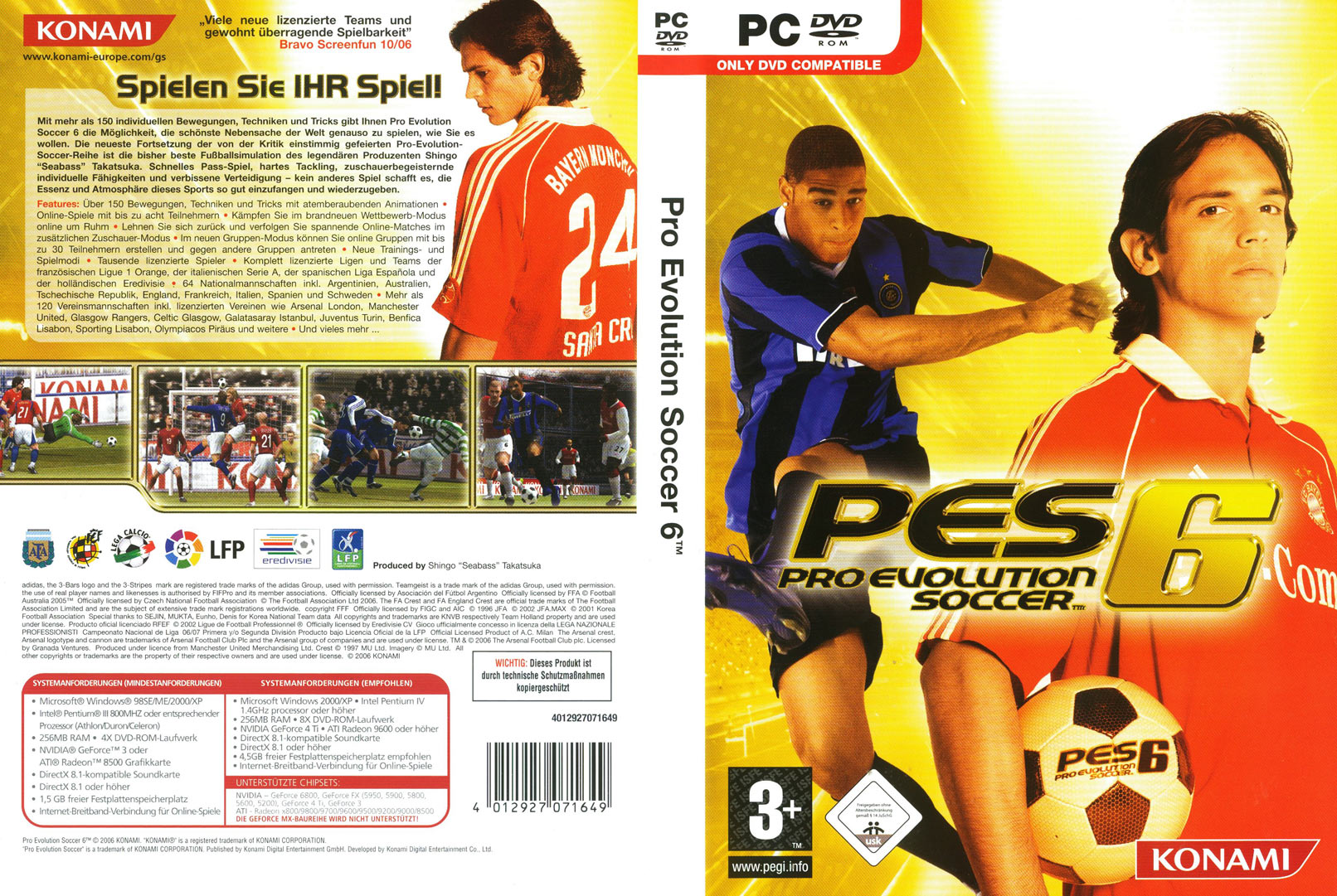 Pro Evolution Soccer 6 - DVD obal