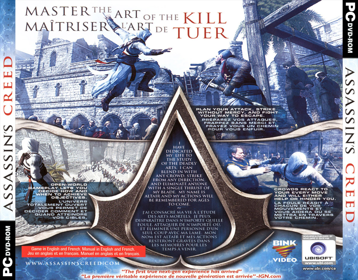 Assassins Creed - zadn CD obal