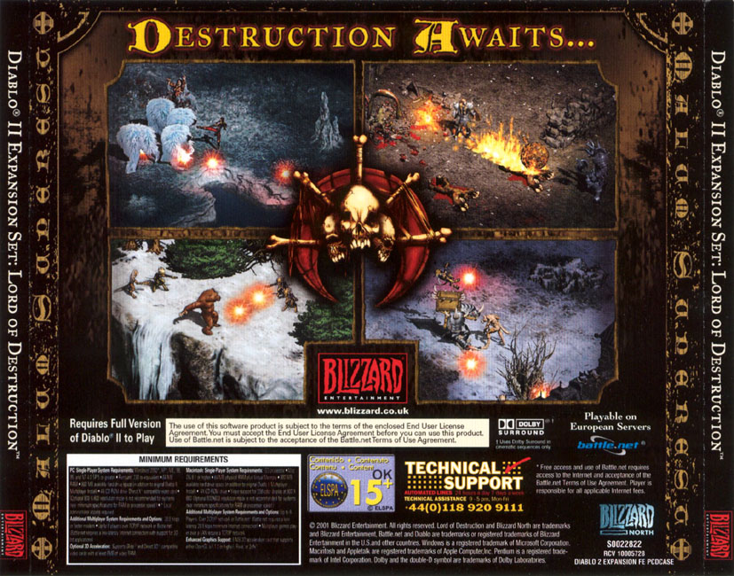 Diablo II: Lord of Destruction - zadn CD obal