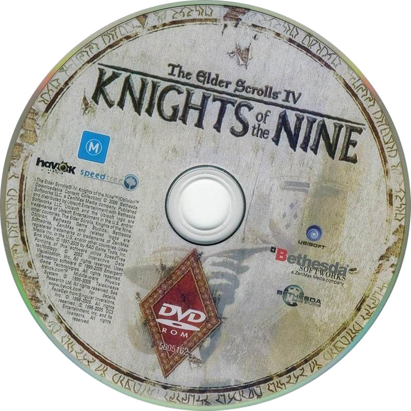 The Elder Scrolls 4: Knights Of The Nine - CD obal