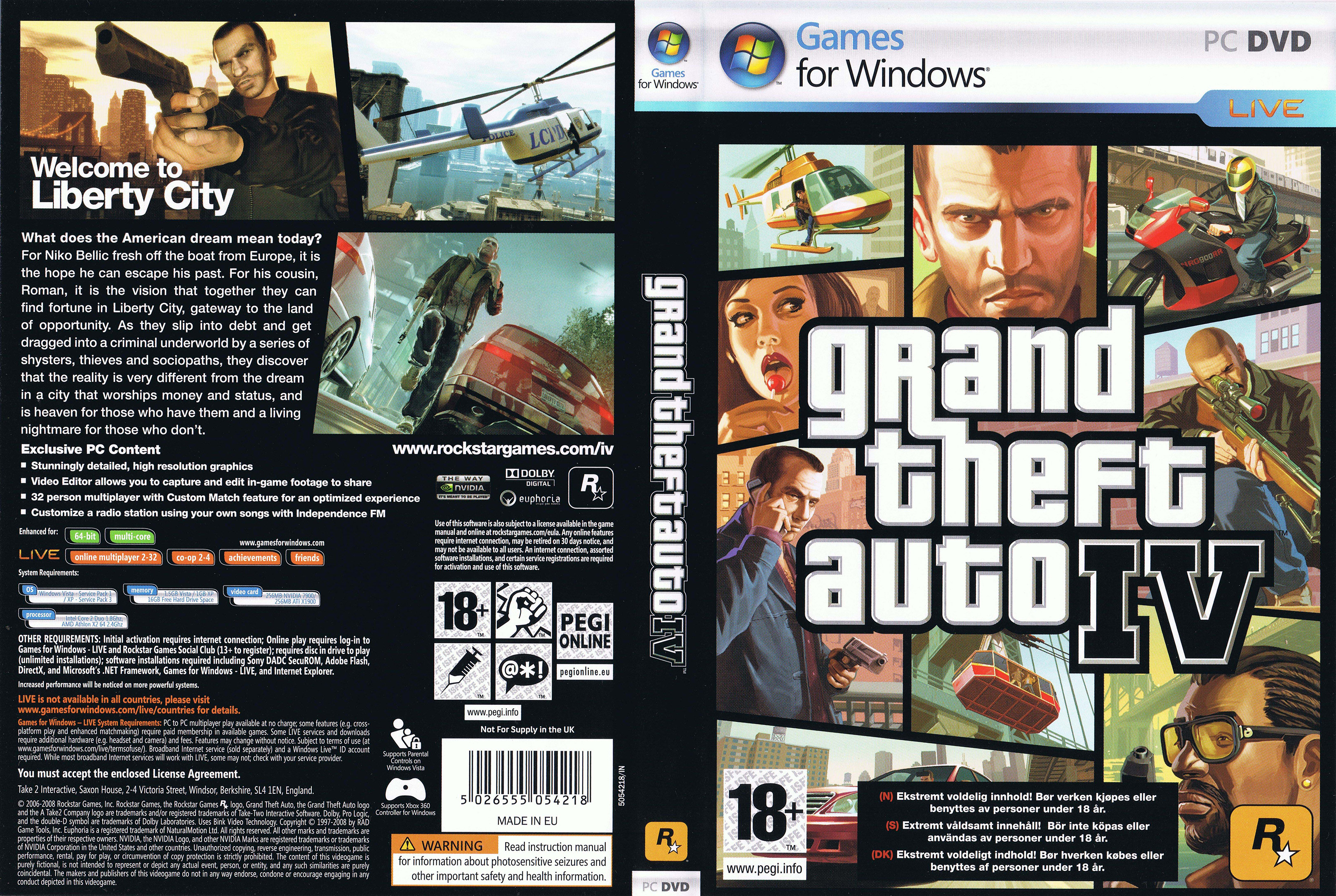 Grand Theft Auto IV - DVD obal