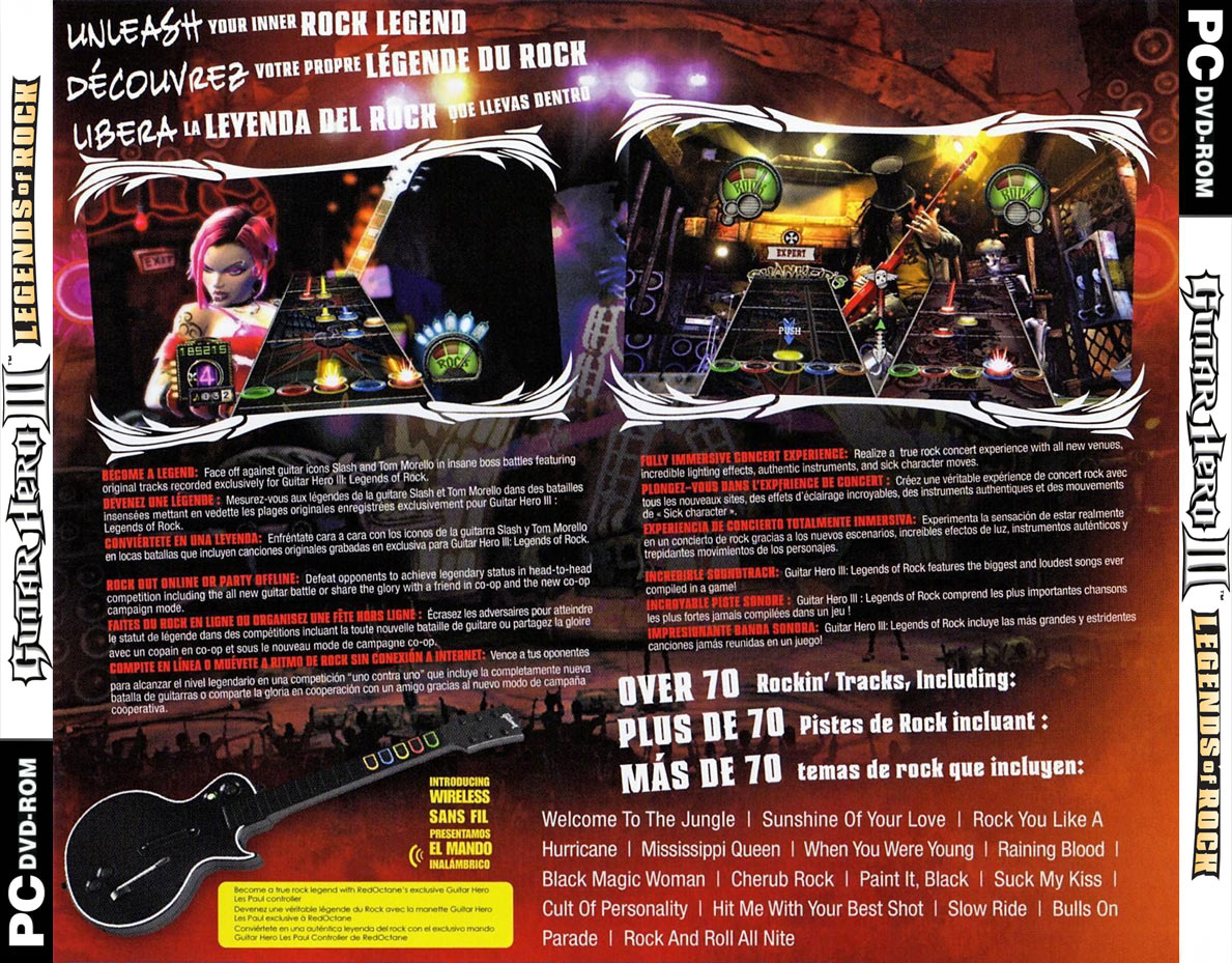 Guitar Hero III: Legends of Rock - zadn CD obal