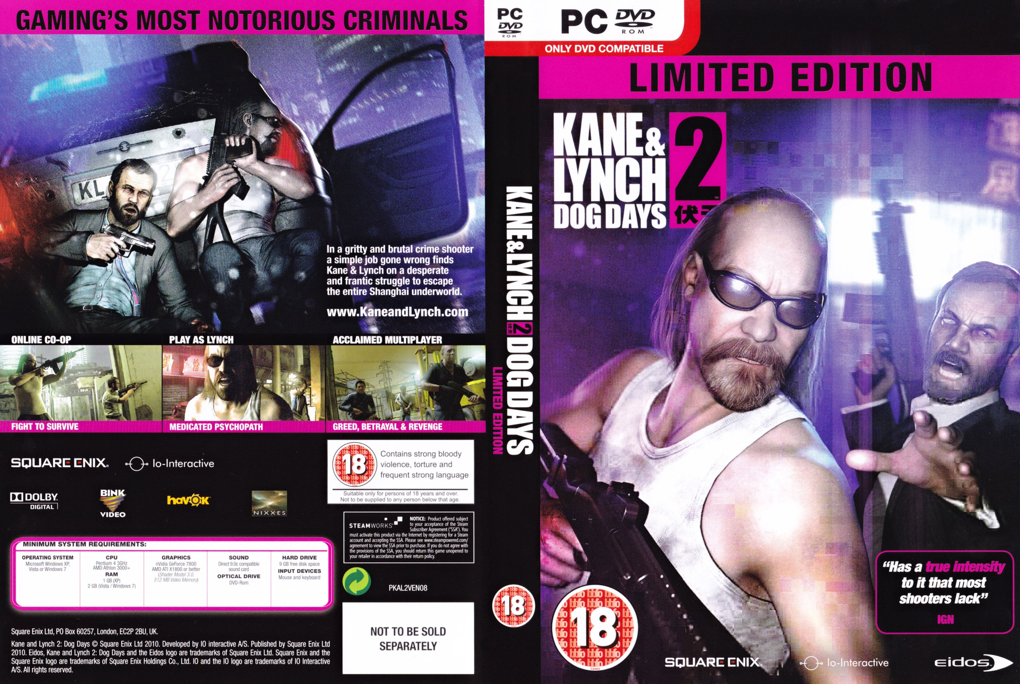 Kane & Lynch 2: Dog Days - DVD obal 2