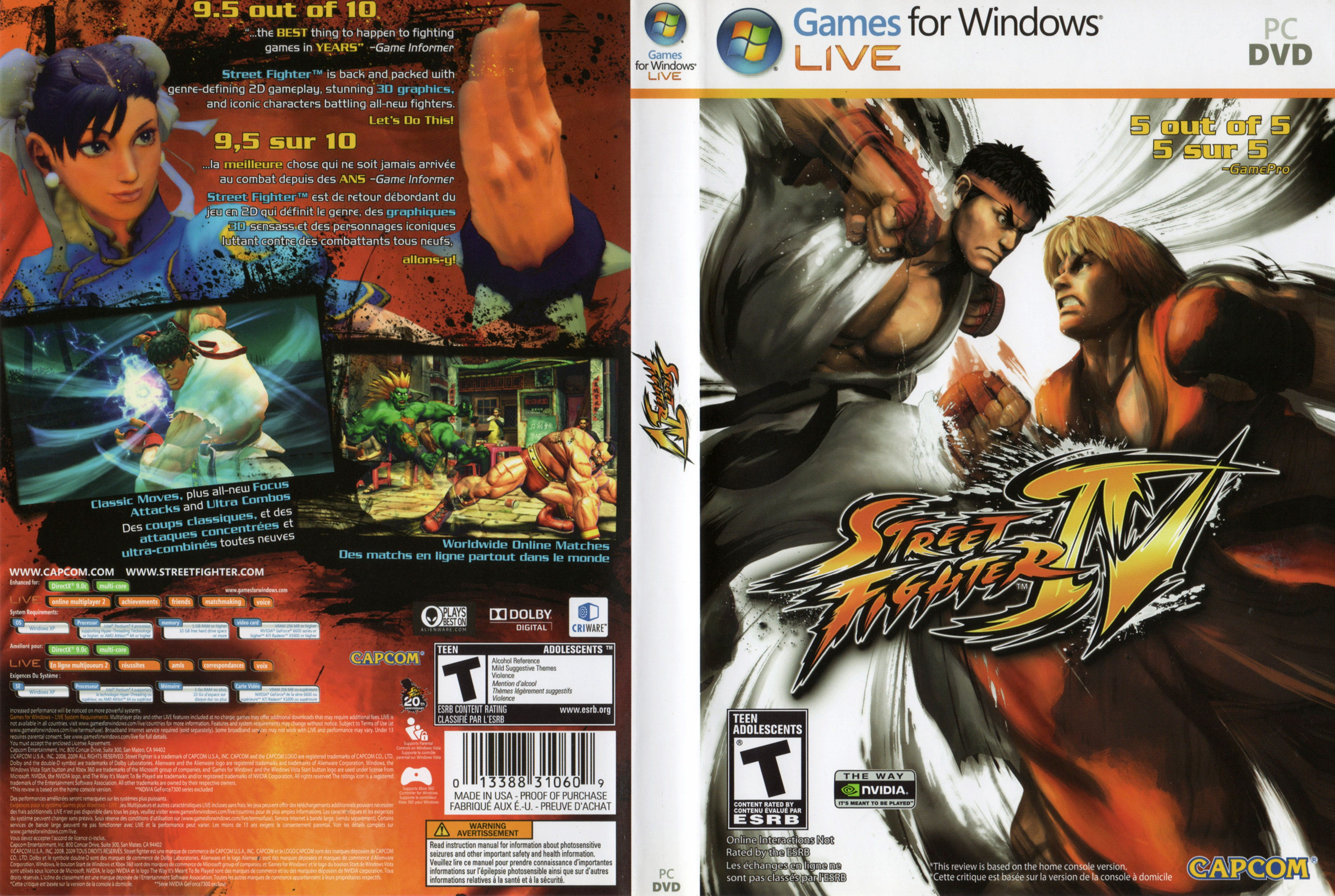 Street Fighter IV - DVD obal