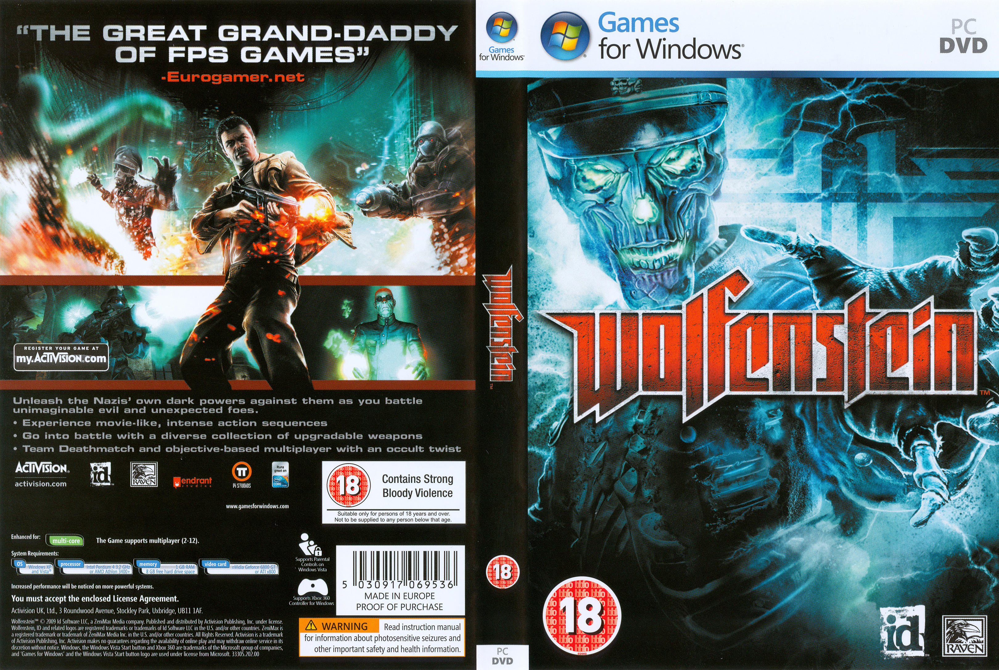 Wolfenstein - DVD obal