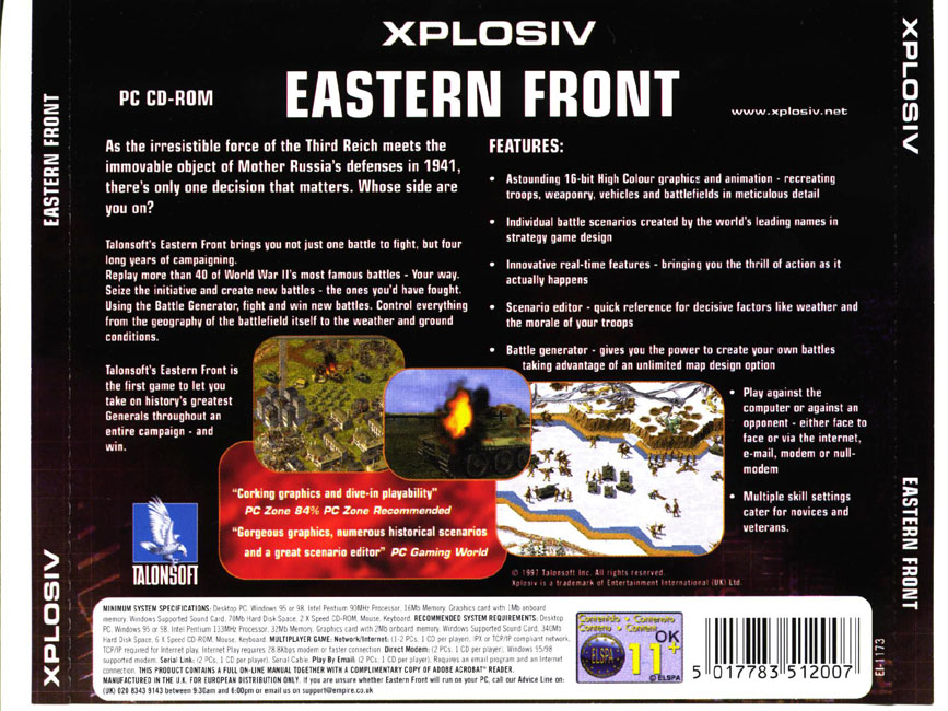 Eastern Front - zadn CD obal