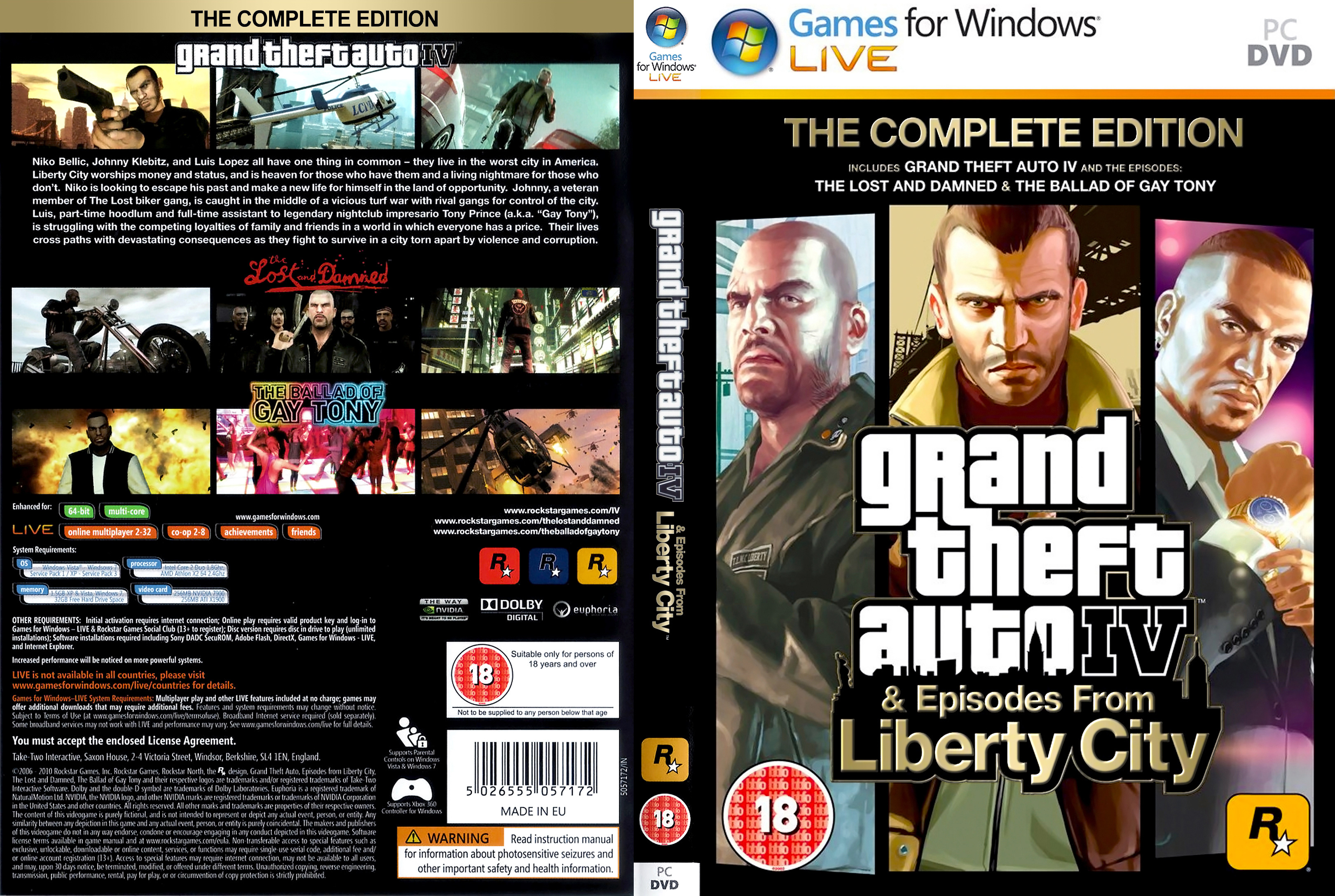 Grand Theft Auto IV: The Complete Edition - DVD obal