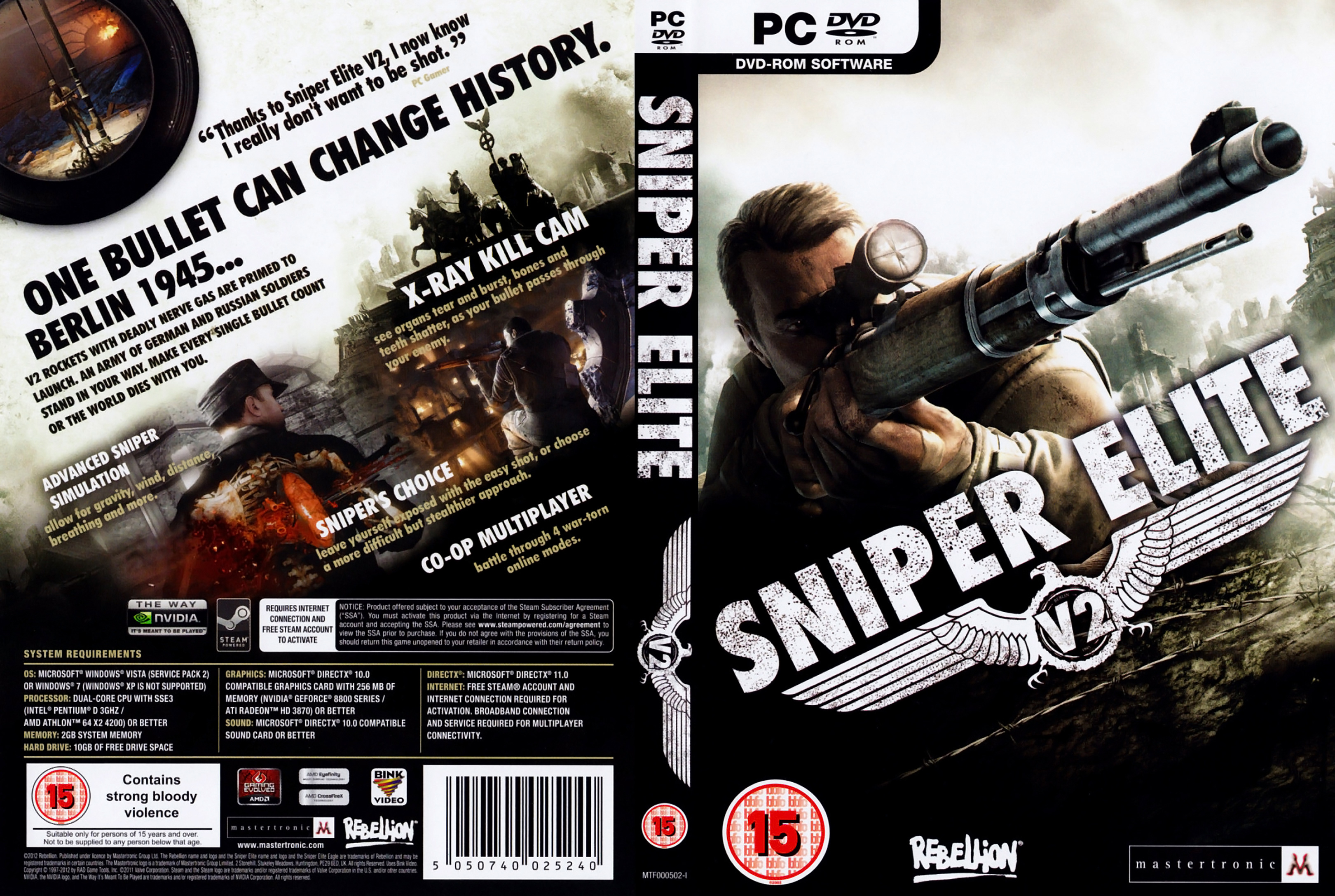 Sniper Elite V2 - DVD obal