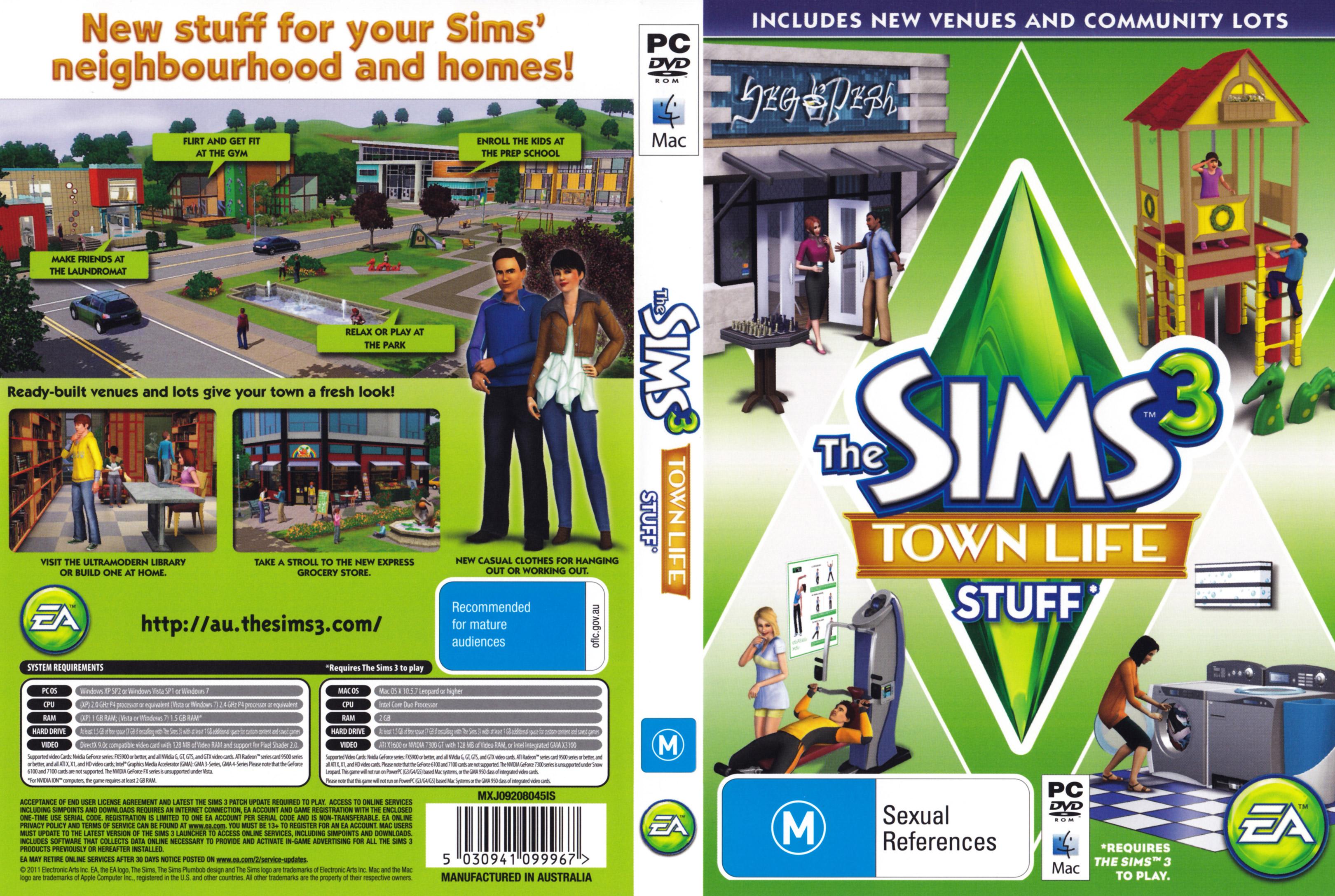 The Sims 3: Town Life Stuff - DVD obal