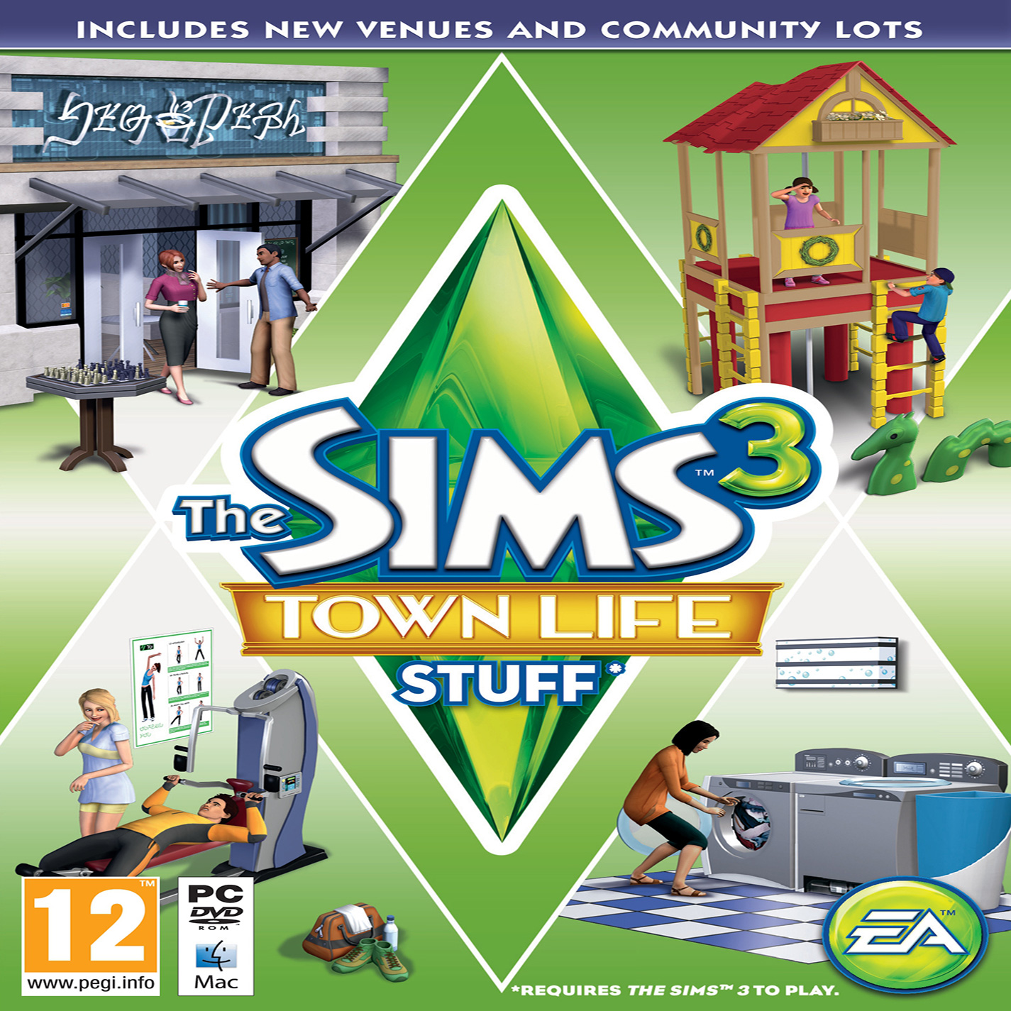 The Sims 3: Town Life Stuff - predn CD obal 2