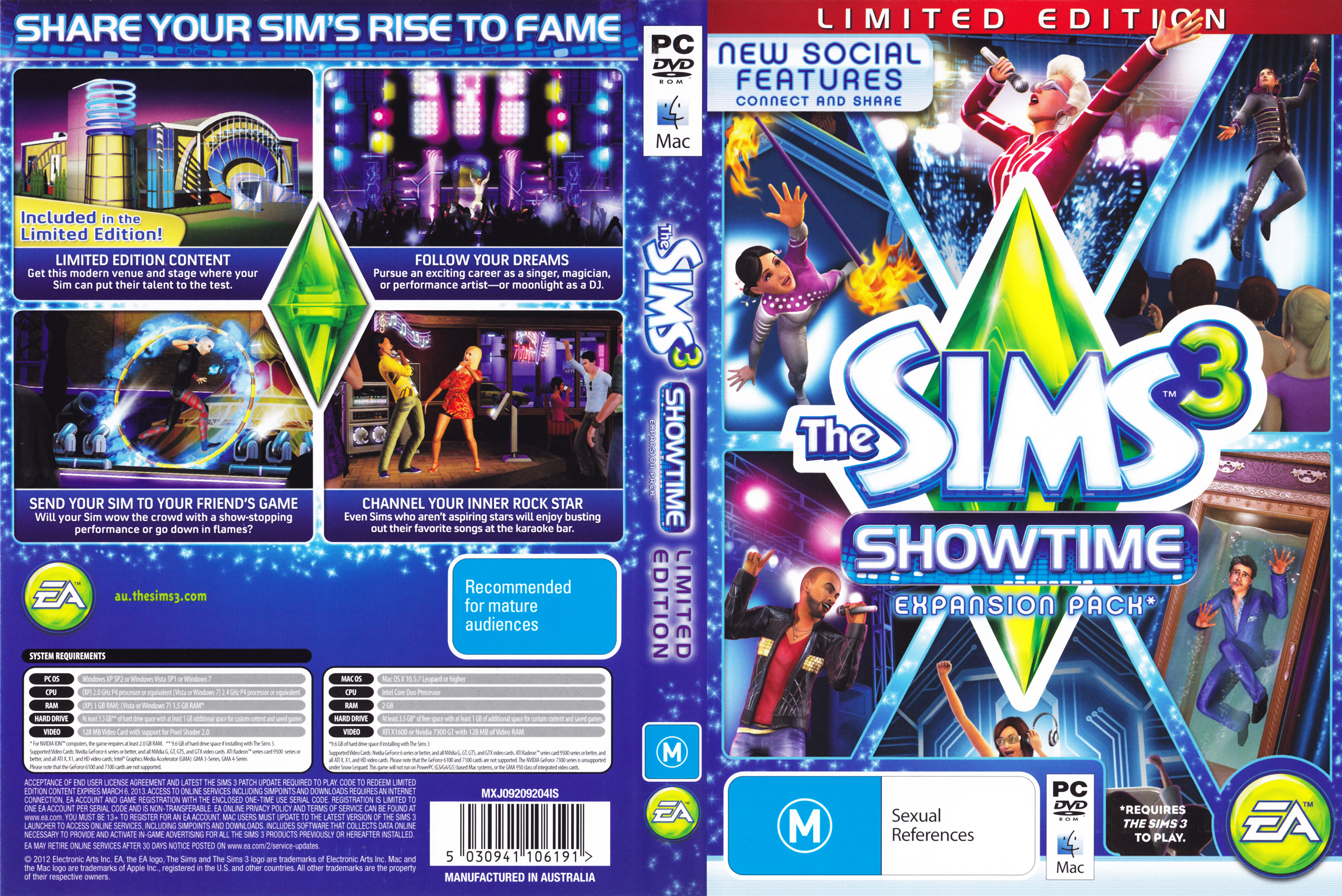 The Sims 3: Showtime - DVD obal