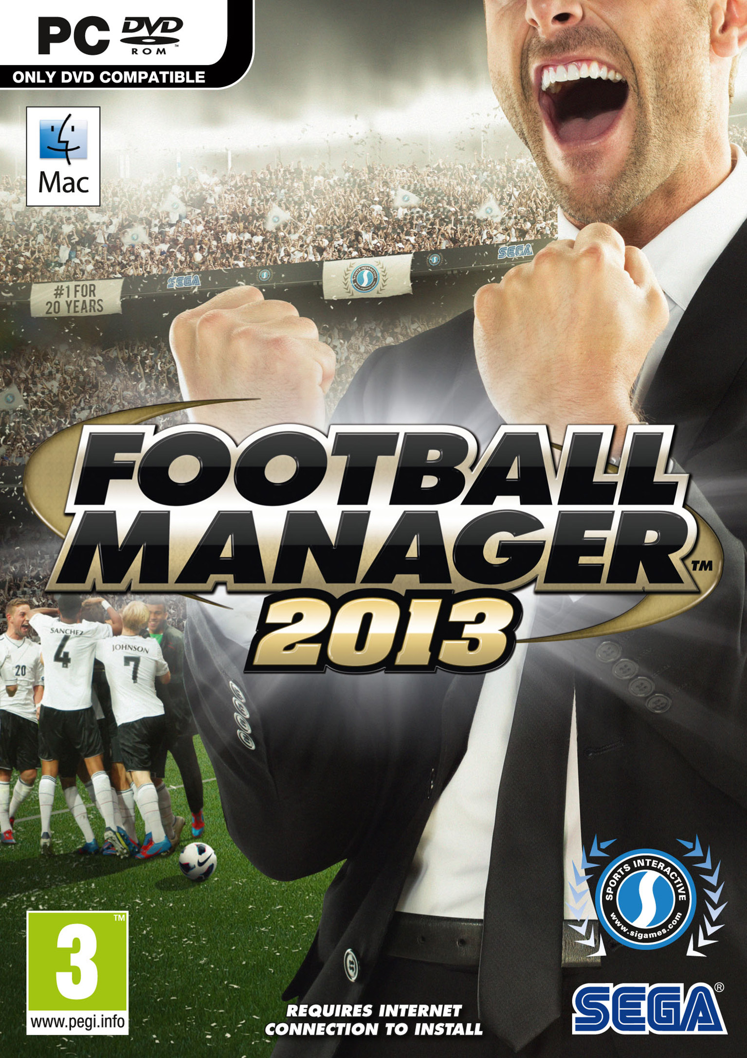 Football Manager 2013 - predn DVD obal
