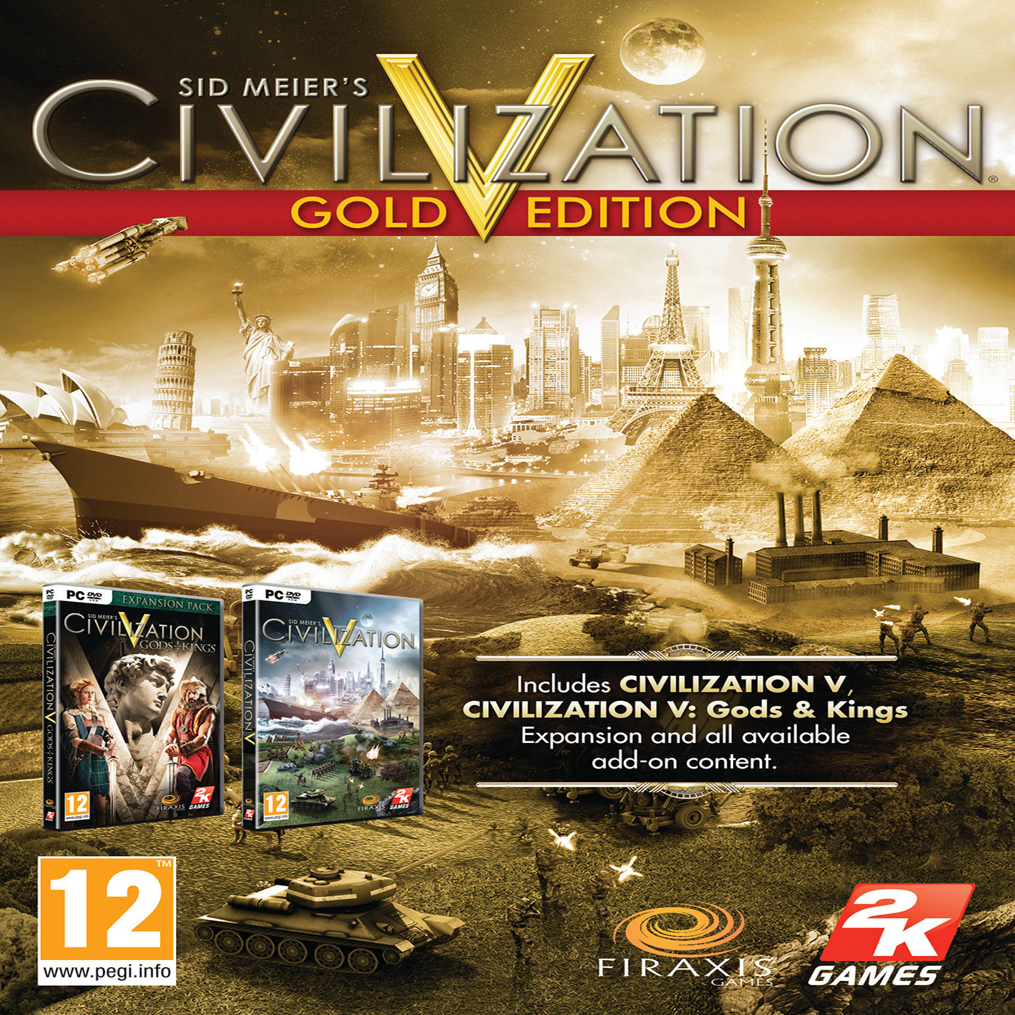 Civilization V: Gold Edition - predn CD obal
