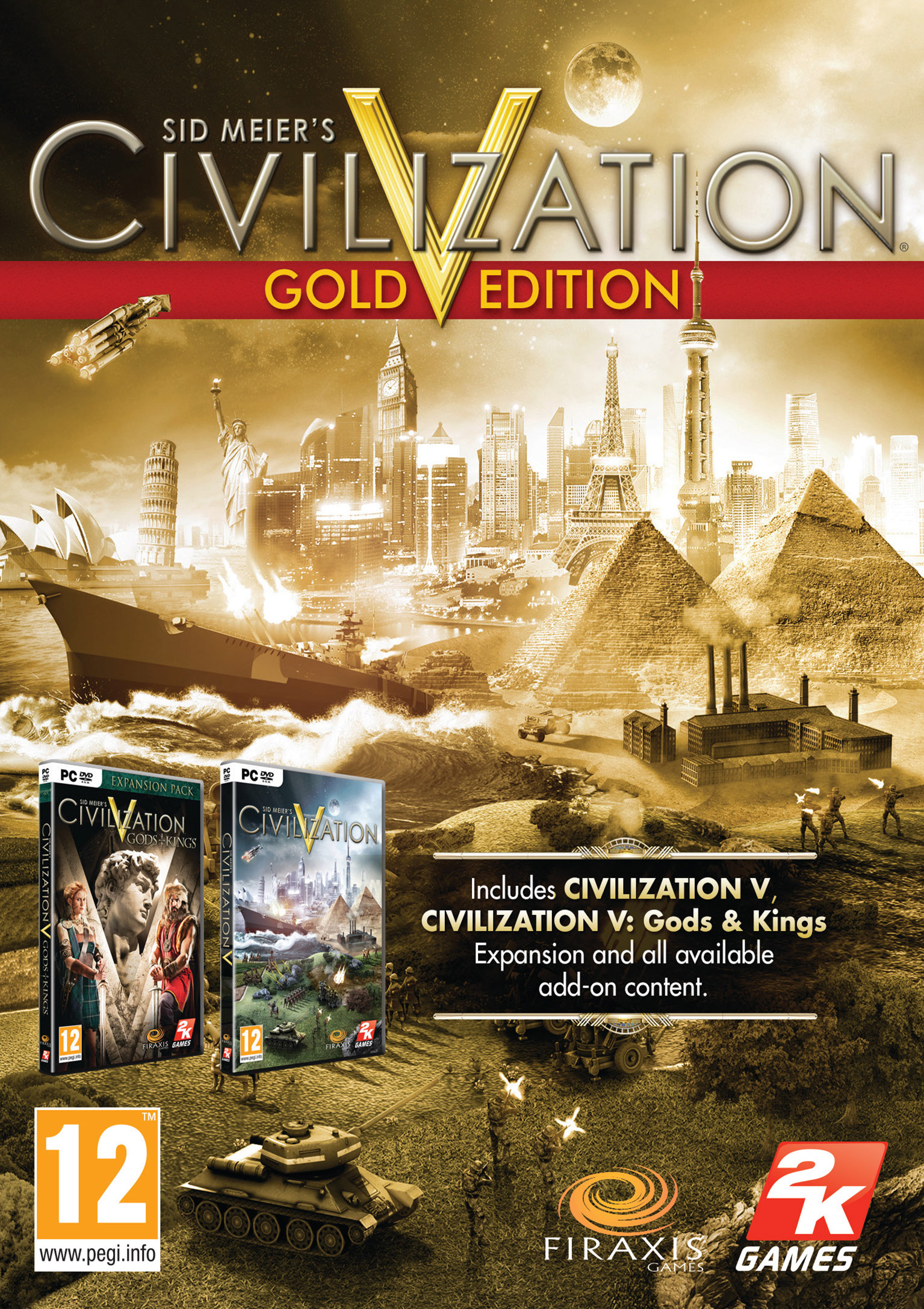 Civilization V: Gold Edition - predn DVD obal