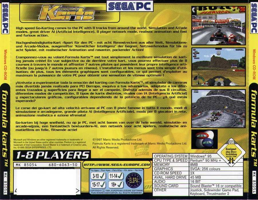 Formula Karts - zadn CD obal