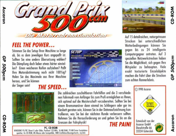 Grand Prix 500 ccm - zadn CD obal