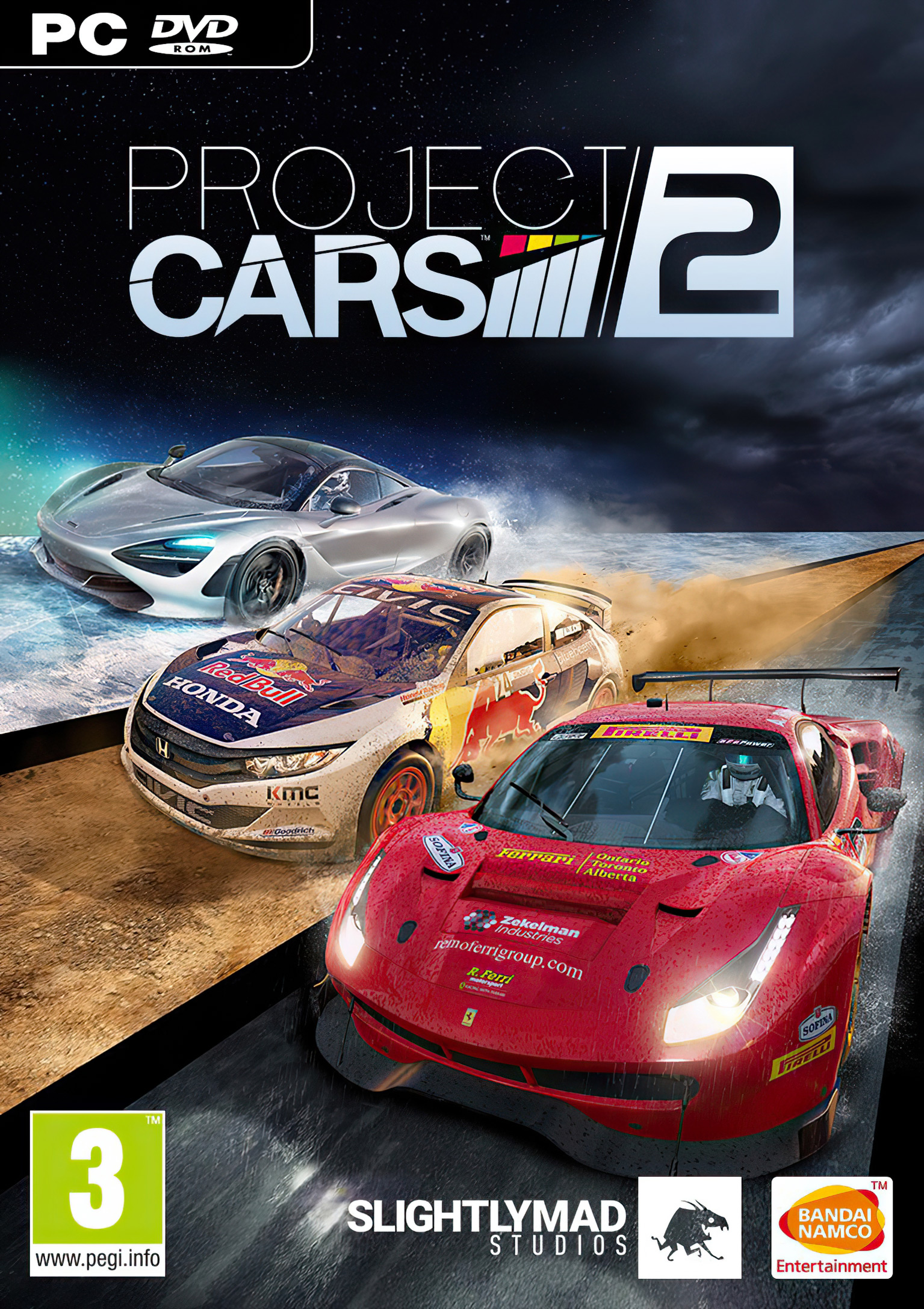 Project CARS 2 - predn DVD obal