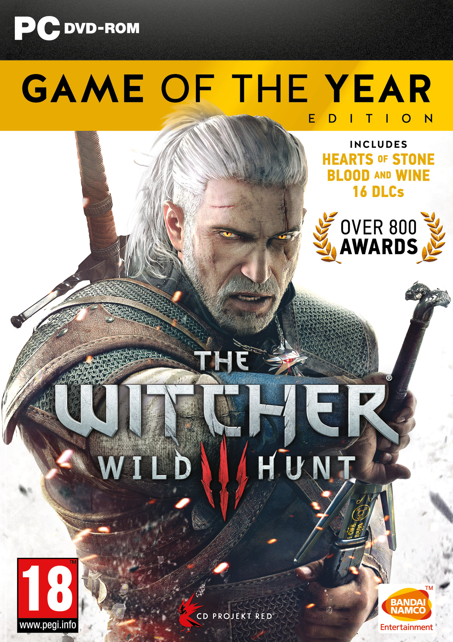 The Witcher 3: Wild Hunt - Game of the Year Edition - predn DVD obal