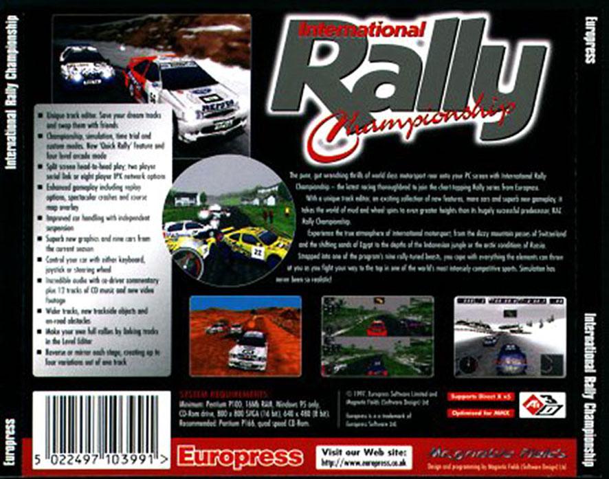 International Rally Championship - zadn CD obal