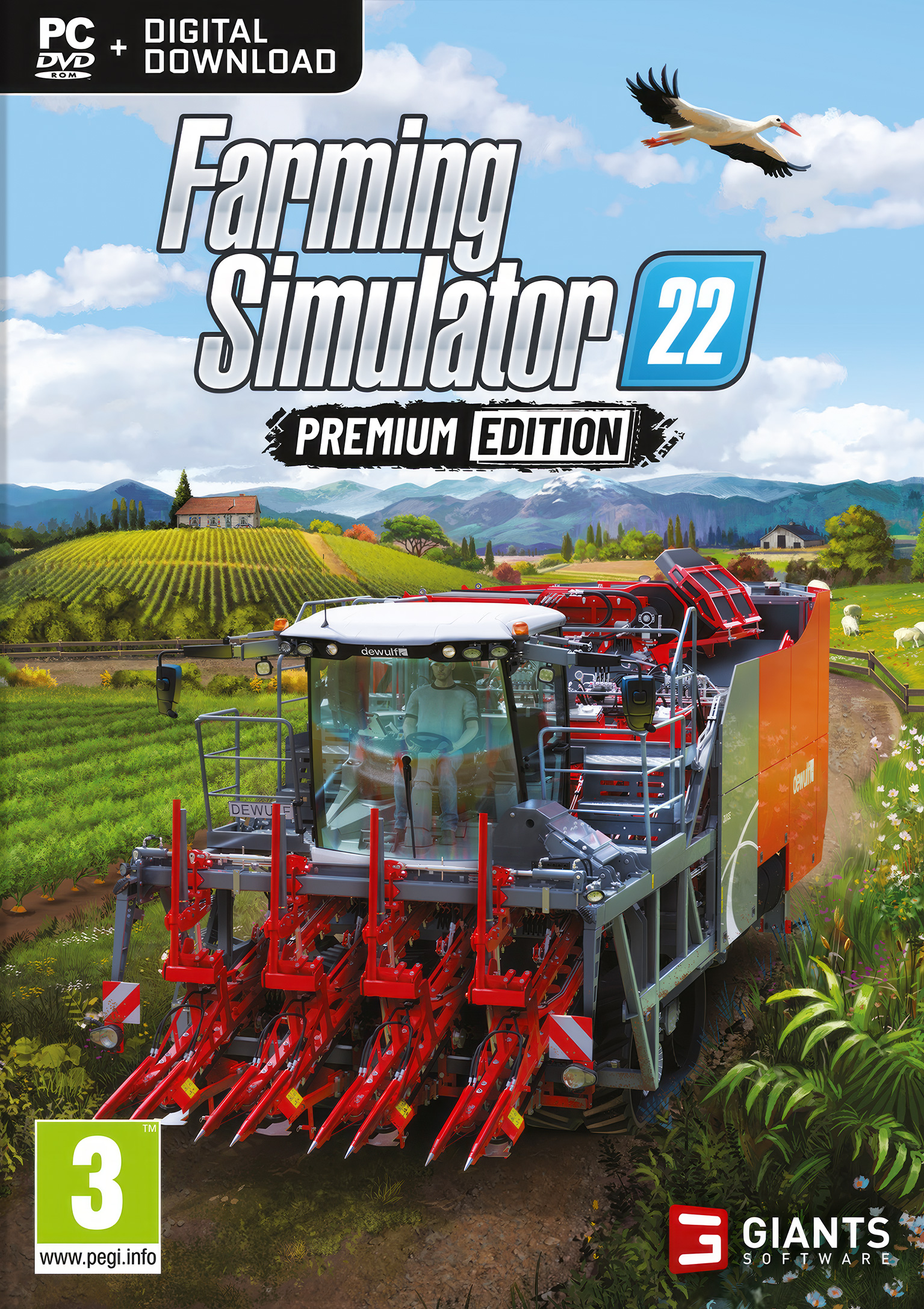 Farming Simulator 22: Premium Edition - predn DVD obal