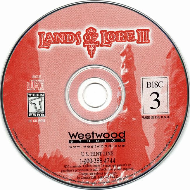 Lands of Lore 3 - CD obal 3