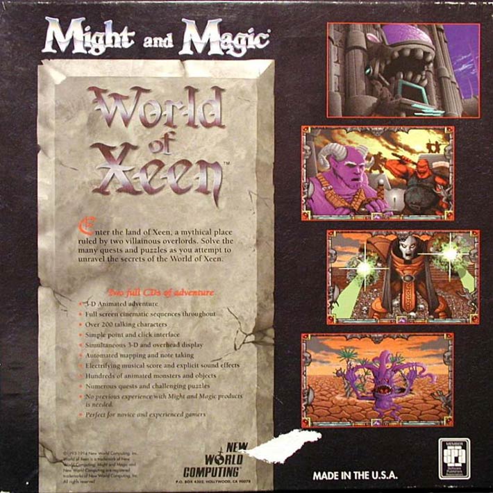 Might & Magic: World of Xeen CD-ROM - predn vntorn CD obal