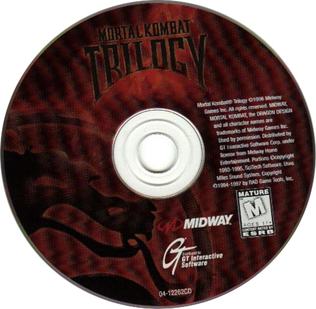 Mortal Kombat Trilogy - CD obal