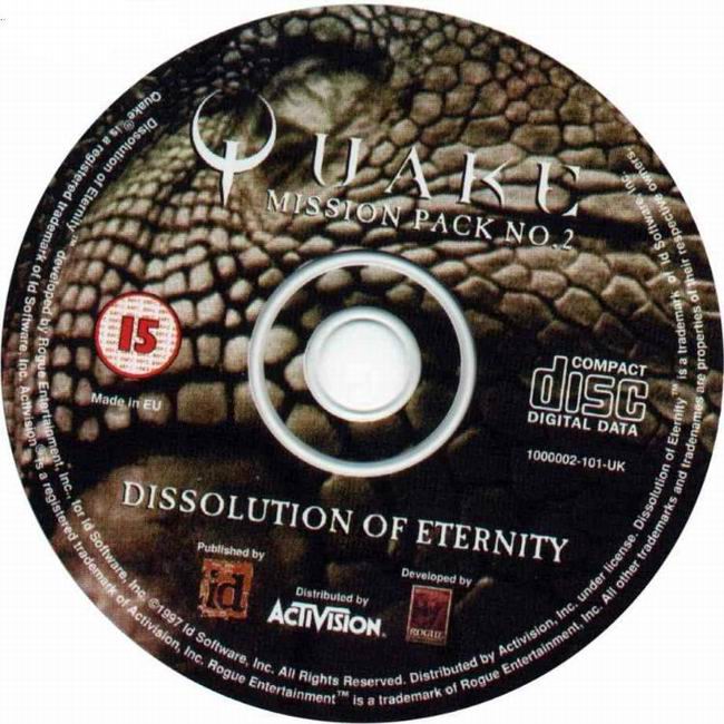 Quake Mission Pack 2: Dissolution of Eternity - CD obal
