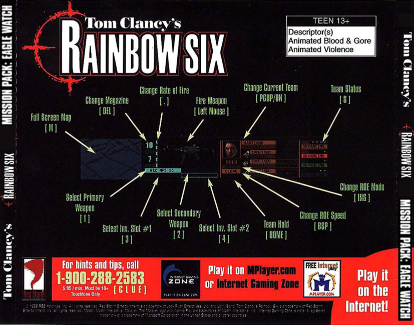 Rainbow Six: Eagle Watch - zadn CD obal 2