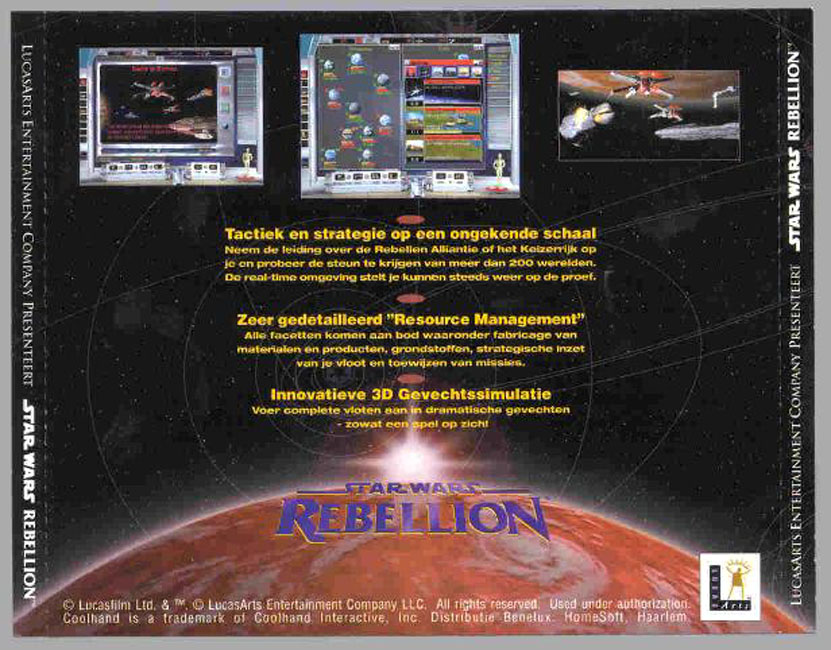 Star Wars: Rebellion - zadn CD obal