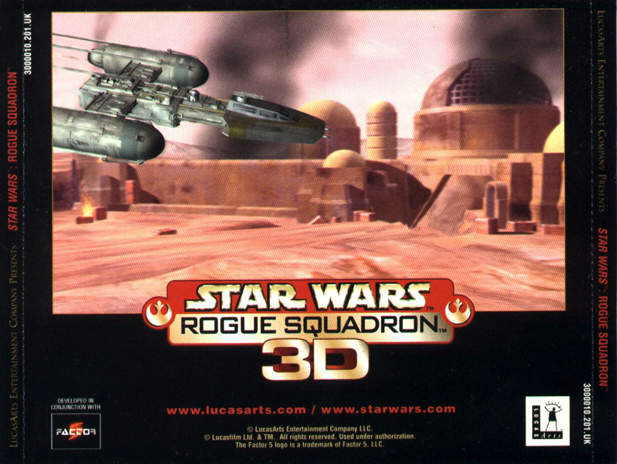 Star Wars: Rogue Squadron 3D - zadn CD obal