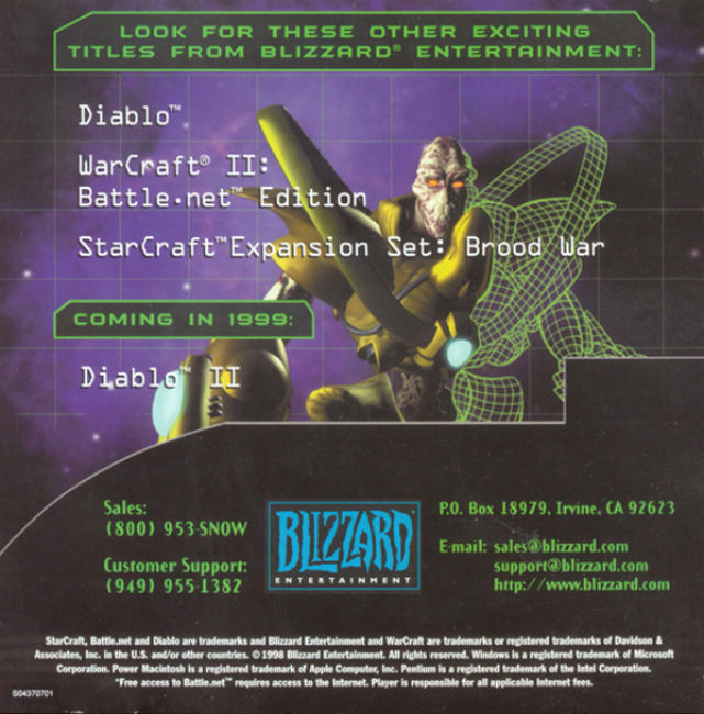 StarCraft - predn vntorn CD obal