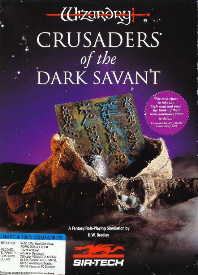 Wizardry VII: Crusaders of the Dark Savant - predn CD obal