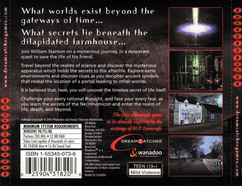 Necronomicon: The Gateway to Beyond - zadn CD obal