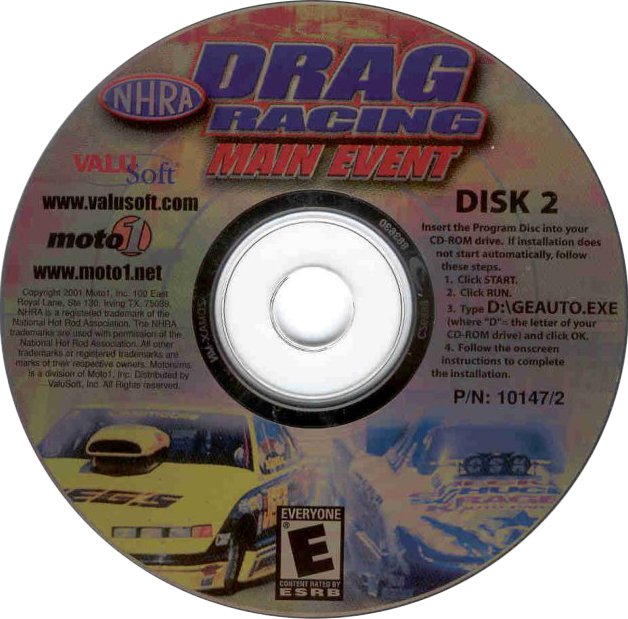 NHRA Drag Racing: Main Event - CD obal 2