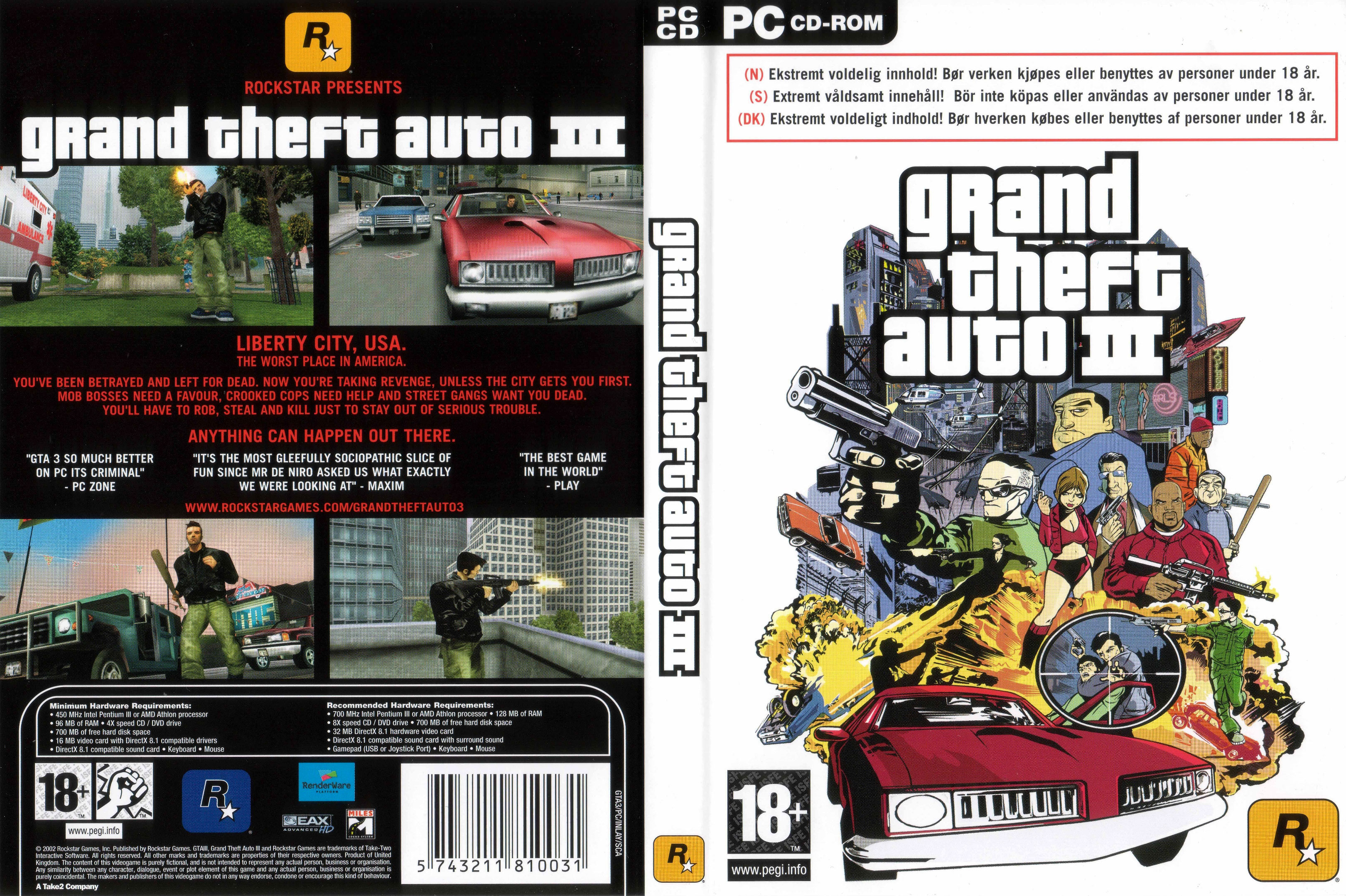Grand Theft Auto 3 - DVD obal