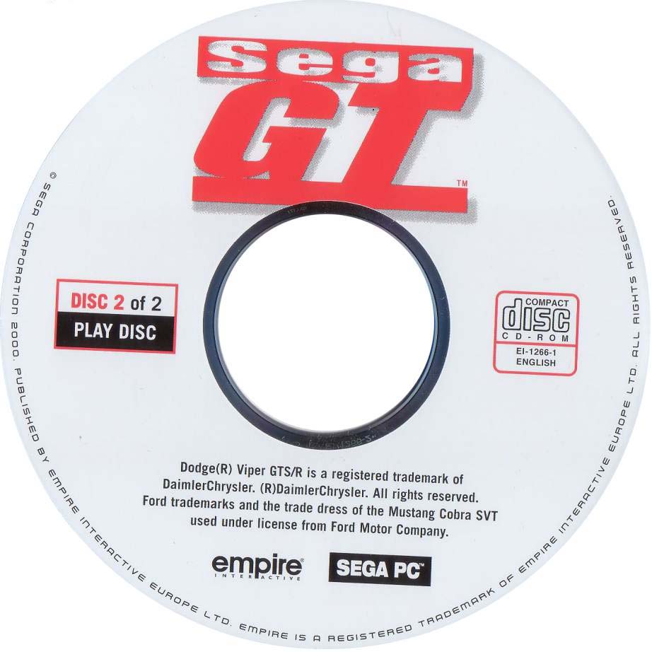 Sega GT - CD obal 2