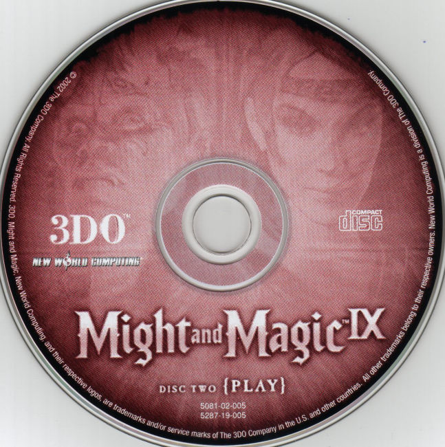 Might & Magic 9 - CD obal 2