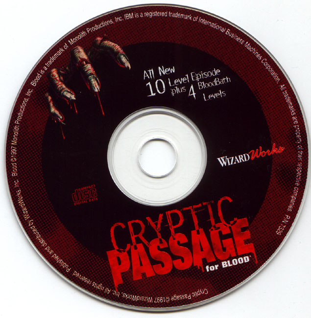 Blood: Cryptic Passage - CD obal
