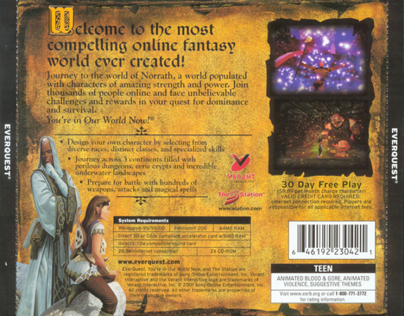 EverQuest - zadn CD obal