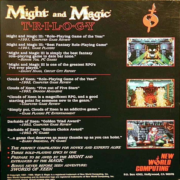 Might & Magic: Trilogy - predn vntorn CD obal
