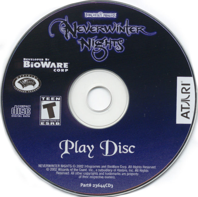 Neverwinter Nights - CD obal 3