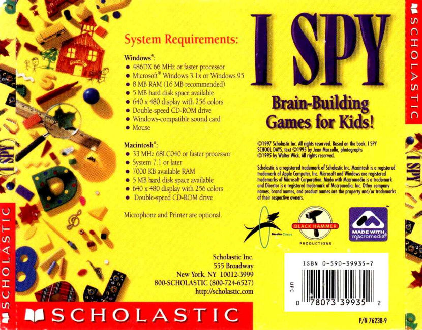 I Spy - zadn CD obal