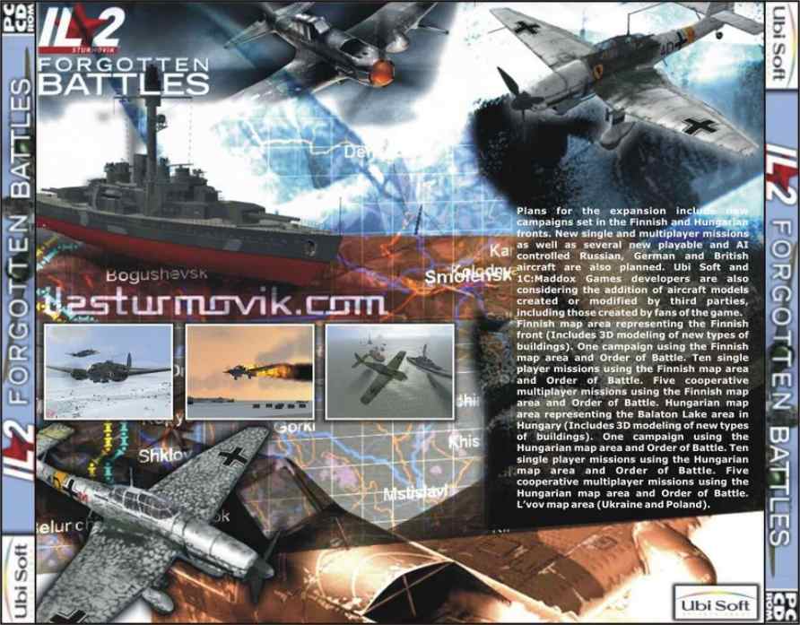 IL-2 Sturmovik: Forgotten Battles - zadn CD obal