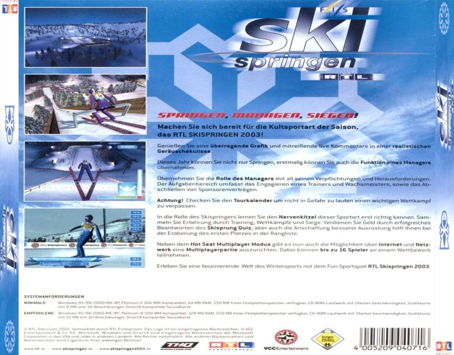 RTL Ski Springen 2003 - zadn CD obal