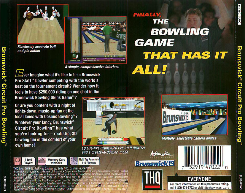 Brunswick: Circuit Pro Bowling - zadn CD obal