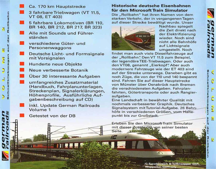 German Railroads 2 - zadn CD obal